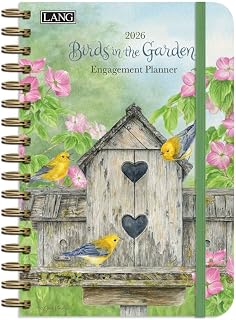 Lang, Birds in the Garden 2026 Planner, 6.5'' X 9'', Weekly Calendar with Stapled Binding