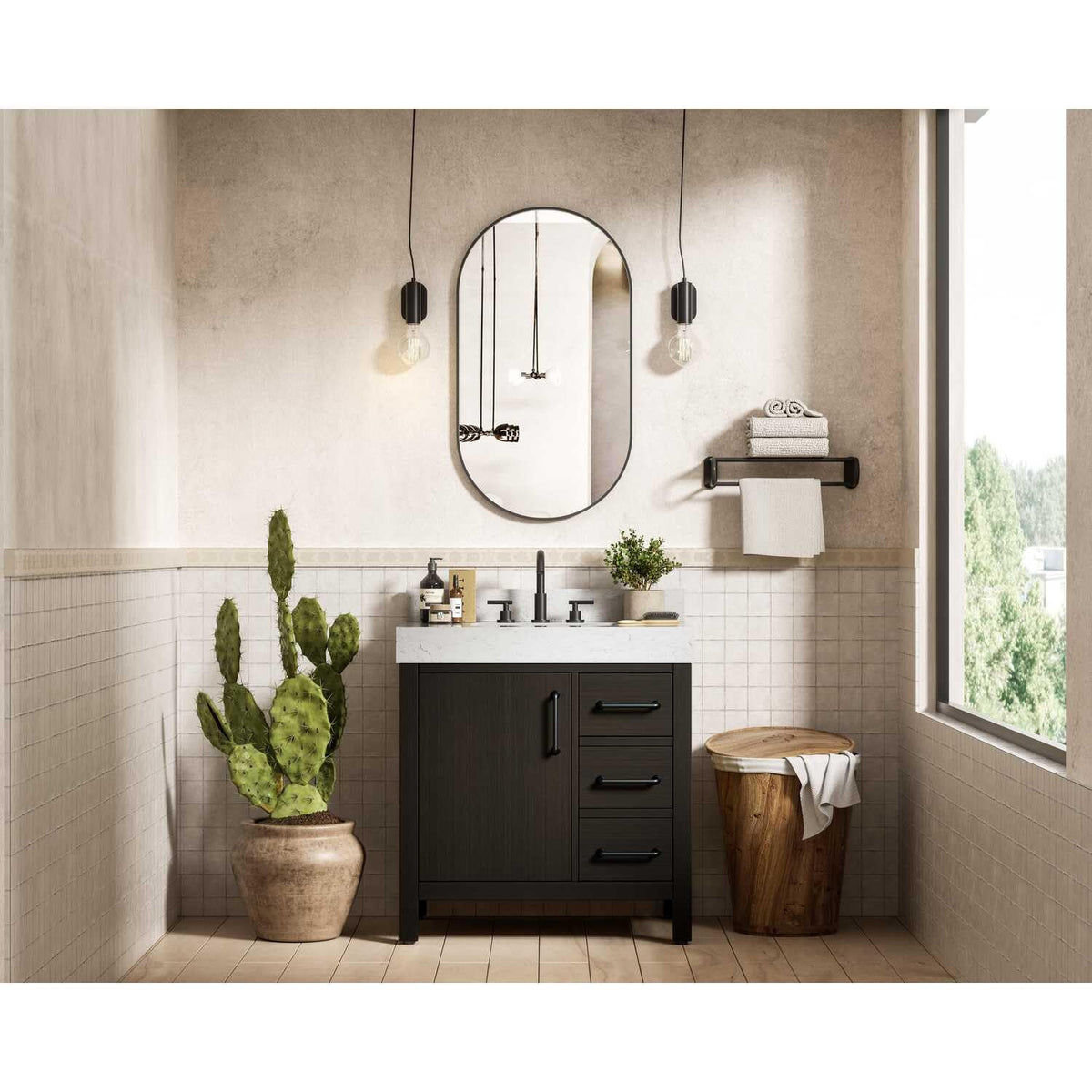 Elegant Kitchen and Bath 32" Single Bathroom Vanity in Mocha Brown by Elegant Lighting – unspecified, Wood, Mocha Brown, Model VF60632MMB-BS
