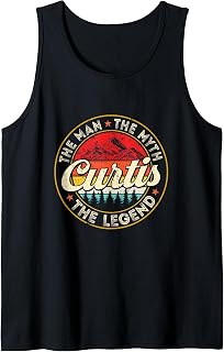 Mens Curtis The Man The Myth The Legend Personalized Name Tank Top