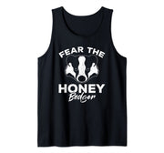 Fear The Honey Tank Top by Badger – Cotton, Black, Model E2F6G3KZWJD
