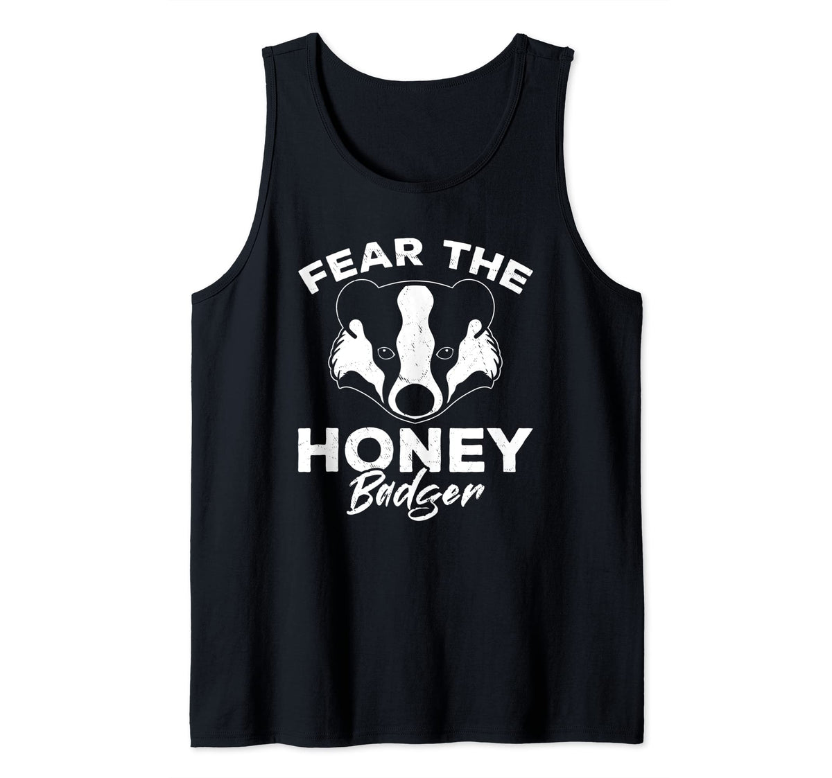 Fear The Honey Tank Top by Badger – Cotton, Black, Model E2F6G3KZWJD