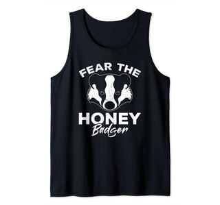 Fear The Honey Tank Top by Badger – Cotton, Black, Model E2F6G3KZWJD