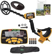 Garrett Metal Detectors Garrett ACE 300 Metal Detector Bundle – Made in the USA - Digital Target ID, Iron Resolution, Adjustable Frequency, Includes Carry Bag, & Searchcoil Cover
