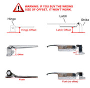 Reversible Heavy Duty Iron Strap Hinge for Walk-in Freezer/Refrigerator (Select Offset from 1-1/8" to 1-1/2") (Offset: 1-1/2") by Kason – Offset: 1-1/2", Iron, Model 1214 Series