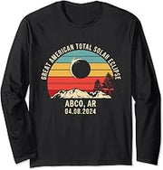 Abco, AR Arkansas Total Solar Eclipse 2024 Long Sleeve T-Shirt