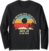 Abco, AR Arkansas Total Solar Eclipse 2024 Long Sleeve T-Shirt