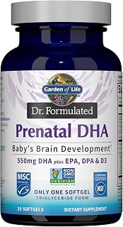 Garden of Life Dr. Formulated Prenatal DHA Fish Oil, with DPA & D3, 30ct