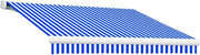 Awntech Retractable Awning Left Motor 10'W x 8'D x 10" H Bright Blue/White
