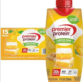 Premier Protein Shake, Lemon Bar, 30g Protein, 11 Fl Oz, 18 Ct