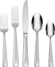 Oneida Amsterdam 45-Piece 18/0 Silverware Set for 8, Flatware | satin finish, dishwasher safe | includes serving spoons and utensil set | cutlery set, wedding silverware