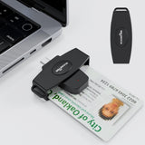 CAC Card Reader Type C by Rocketek – Obsidian