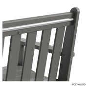 Vineyard 48" Bench by Polywood – 48", Synthetic Wood, Slate Grey, Model GNB48GY