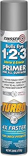 Zinsser Bulls Eye 1-2-3 Primer-Sealer, Gray | 26oz primer-sealer, Gray. Blocks stains & seals surfaces with superior adhesion for interior/exterior wood, drywall & metal.
