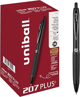 Uni-Ball 207PLUS+ Gel, 0.7MM, Black (Pack of 216)