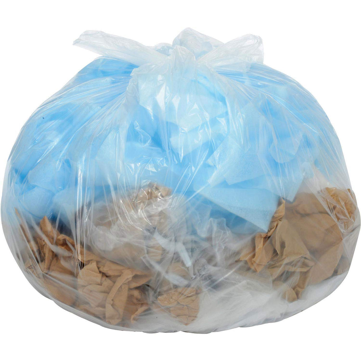 55-60 Gallon Super Duty Clear Trash Bags by Global Industrial – 60.0 gallons, LLDPE, Clear, Model RST395825C