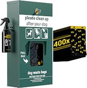 Flash Furniture Locking Dog Waste Bag Dispenser with Glow In The Dark Sign
