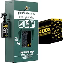 Flash Furniture Locking Dog Waste Bag Dispenser with Glow In The Dark Sign