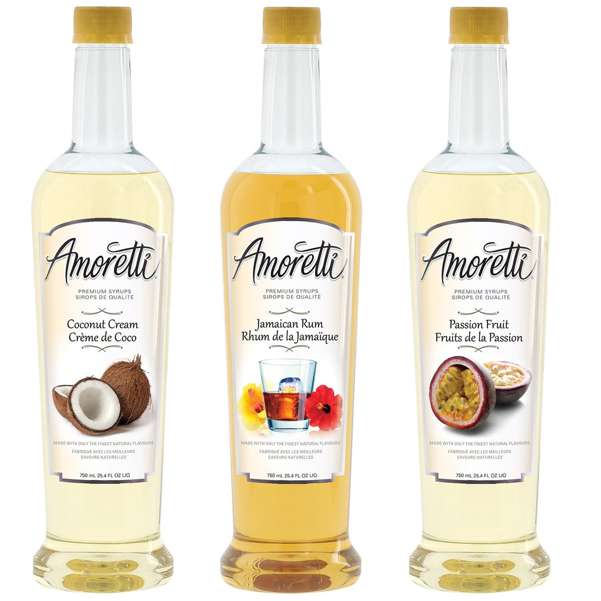 Tropical Syrups 3 Pack by Amoretti – 25.4 Fl Oz (Pack of 1)