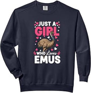Emu Girl Vibes, Proud Emu Fan Comfort Colors Adult Sweatshirt