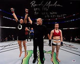Randa Markos Signed 16x20 Photo PSA/DNA COA TUF 20 UFC 186 1st Win Picture Auto - Autographed UFC Photos