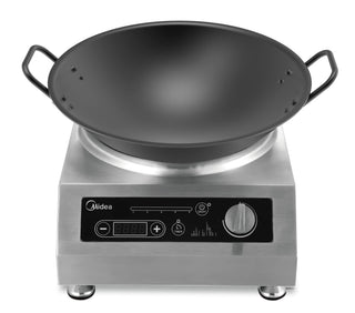 Induction Wok by Midea – 12.2 x 19.7 inches, Stainless Steel, Model MIC3400WK