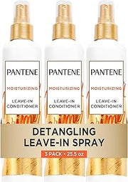 Pantene Conditioning Detangler Spray, Pro-V Repair & Protect, Nutrient Boost for Damaged Hair, Antioxidant Enriched, Leave-In Conditioner, Smooth & Shine, Sulfate-Free, 8.5 Fl Oz, 3 Pack