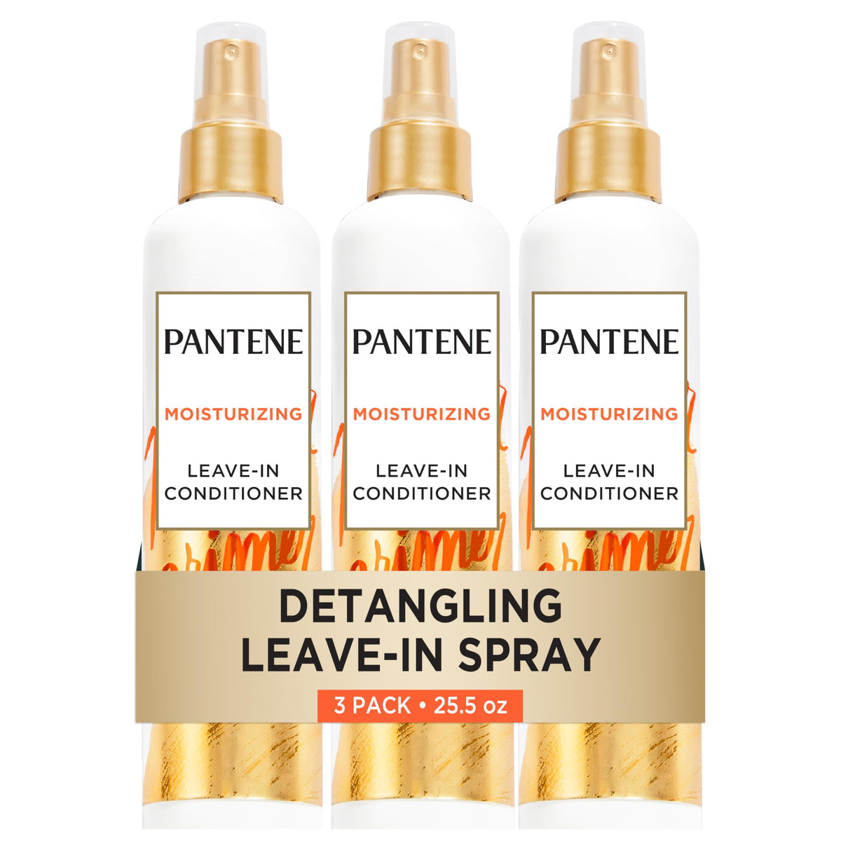 Conditioning Detangler Spray by Pantene – 8.5 Fl Oz (Pack of 3), Detangler ( Pack of 3), Pack of 3