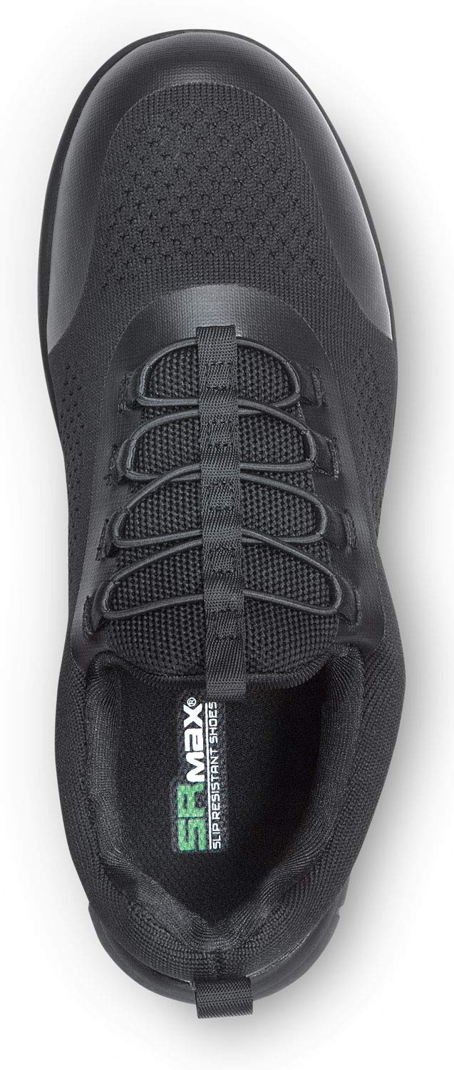 Mens Black MaxTrax Soft Toe SRO Slip-On Athletic 10.5 M by SR Max – 10.5, Rubber, Black, Model Anniston