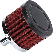 0.37 in. Breather Round Element Filter, Black, Chrome and RED