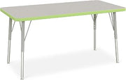 Jonti-Craft Berries 6403JCA130 Rectangle Activity Table - 24" X 48", A-Height - Freckled Gray/Key Lime/Gray