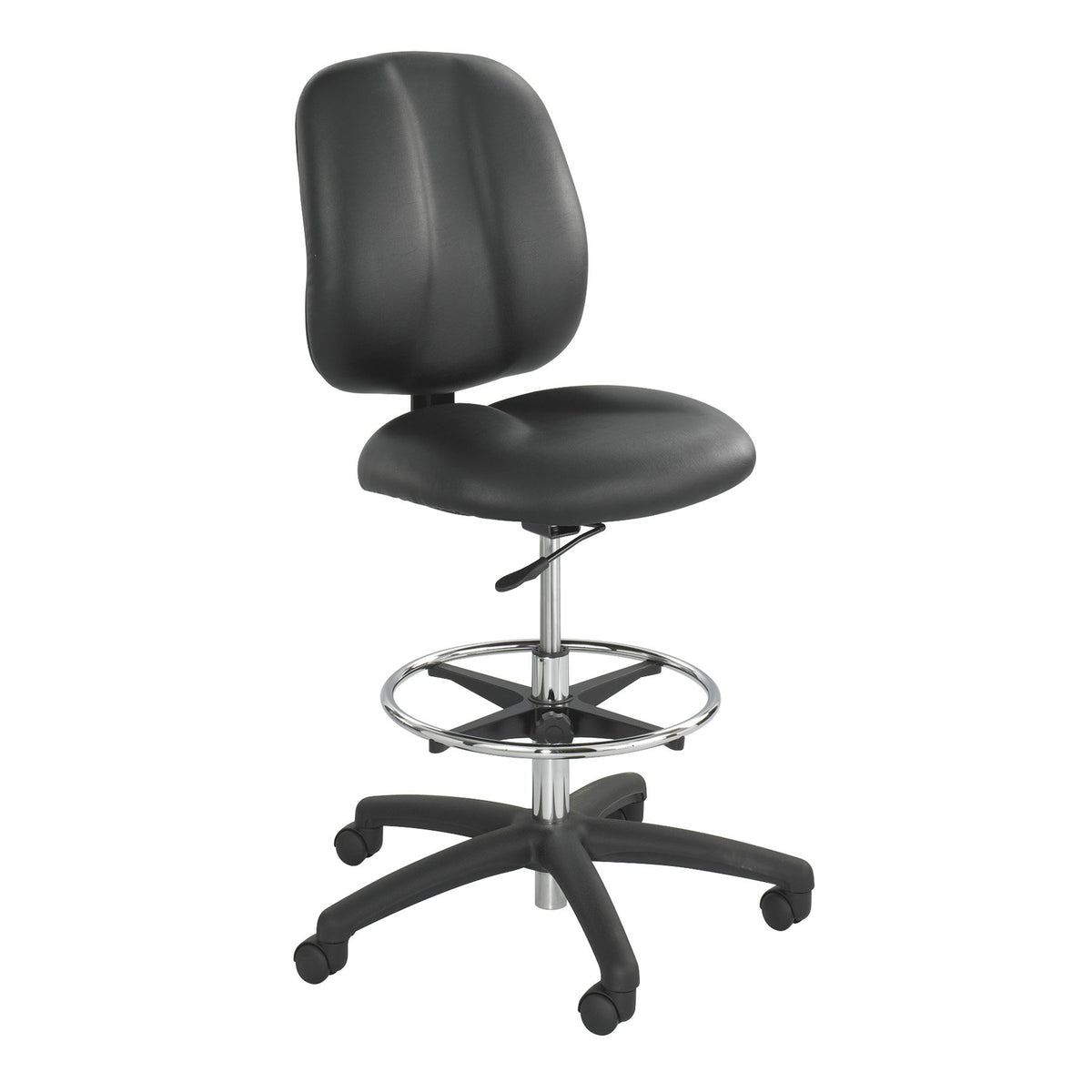 Safco Black / Mid-Back / Fabric Drafting Chairs