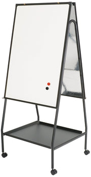 Best-Rite Magnetic Porcelain Steel Dry Erase / 29"W x 31"H / White/Black Easel-Style Dry Erase Boards