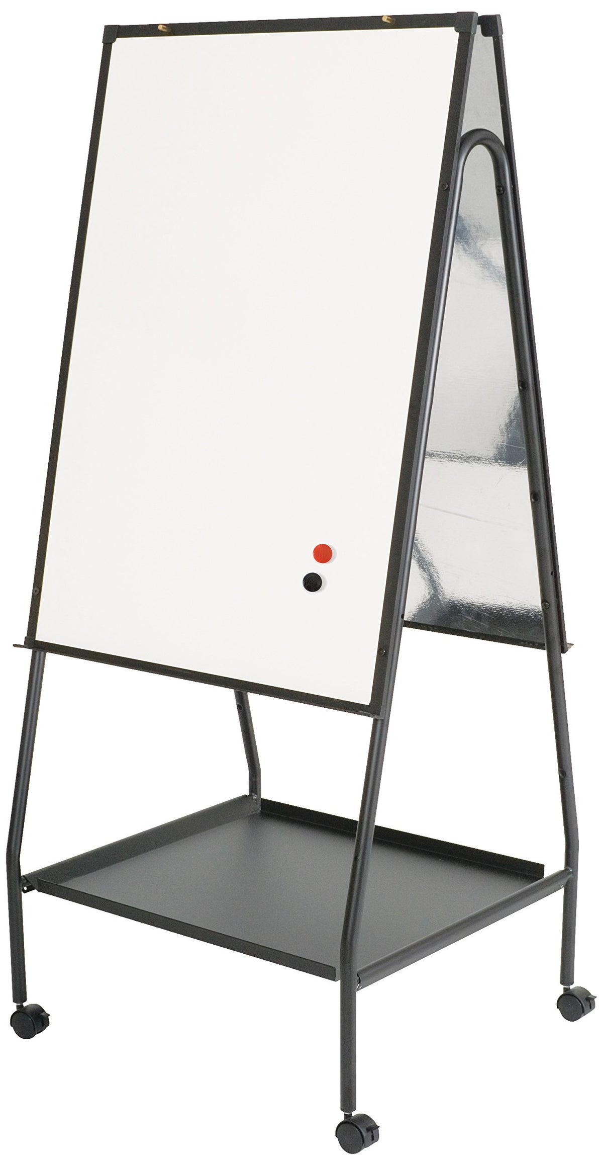 Best-Rite Magnetic Porcelain Steel Dry Erase / 29"W x 31"H / White/Black Easel-Style Dry Erase Boards