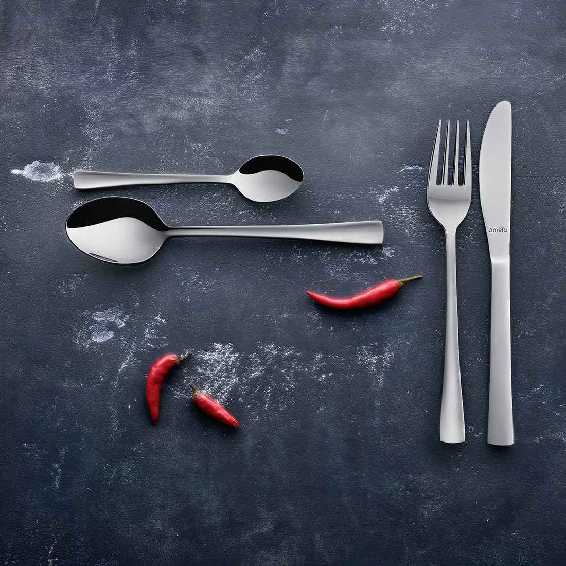 Atlantic Dessert Forks by Amefa – Dessert Fork, Stainless Steel Metal, multicoloured, Model S2706053