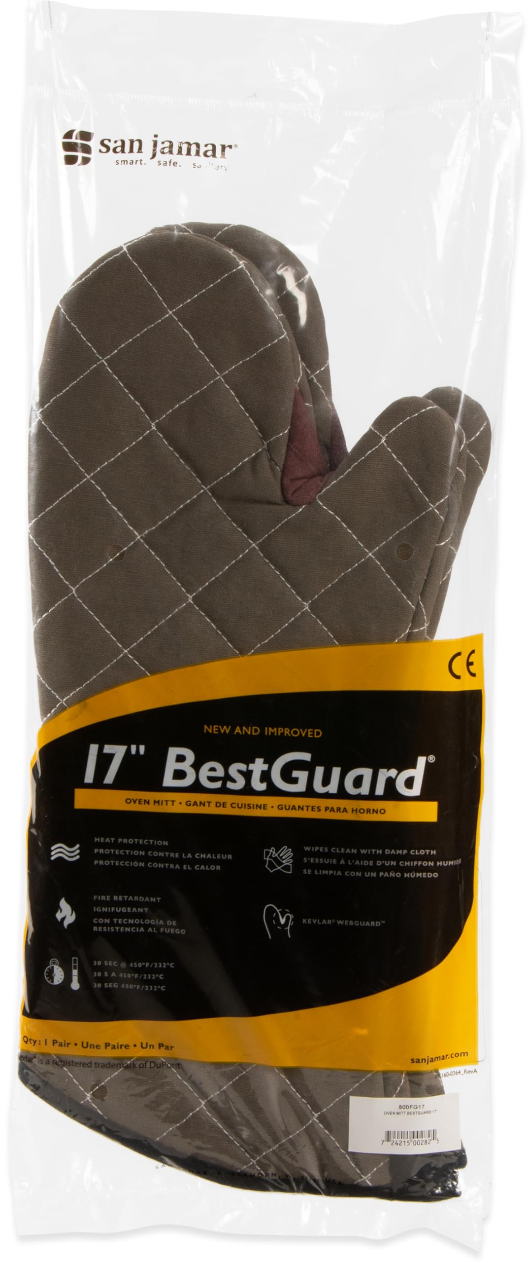 Carlisle FoodService Products Tan / 17" (Pack of 1) / 1 Oven Mitts