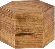 Madera Collection – Hexagon Riser – 12DIA x 8H – Pine Wood