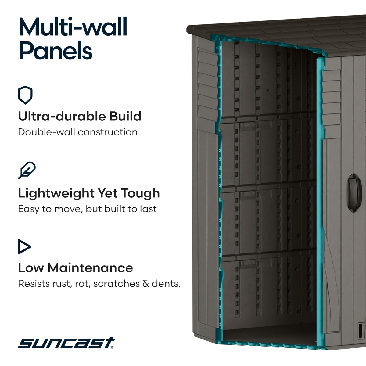 Suncast Stoney / No Size / Modern Storage Sheds