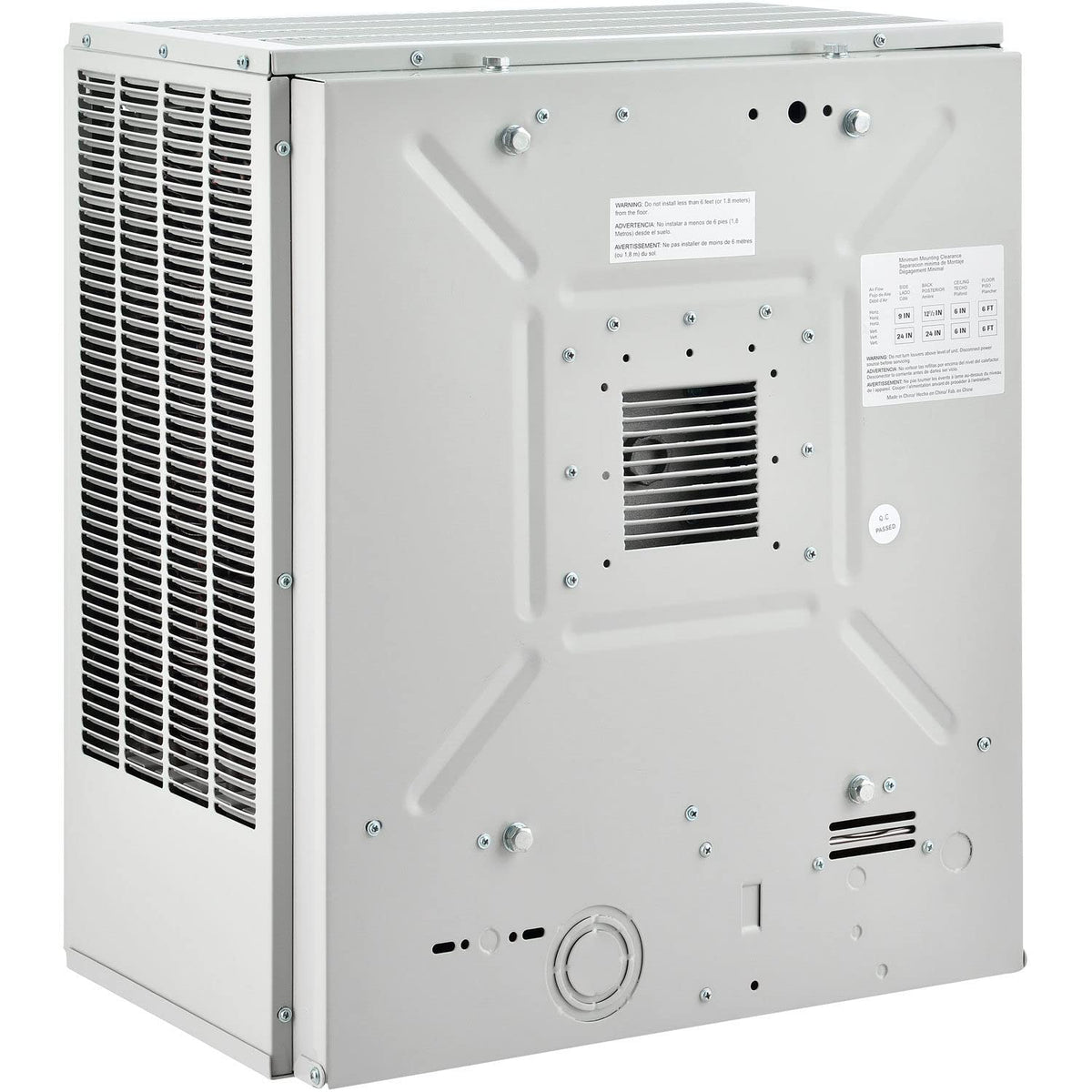 Vertical Or Horizontal Downflow Unit Heater by Global Industrial – 13.75"L x 19"W x 21.44"H, Alloy Steel, White, Model PU-20483