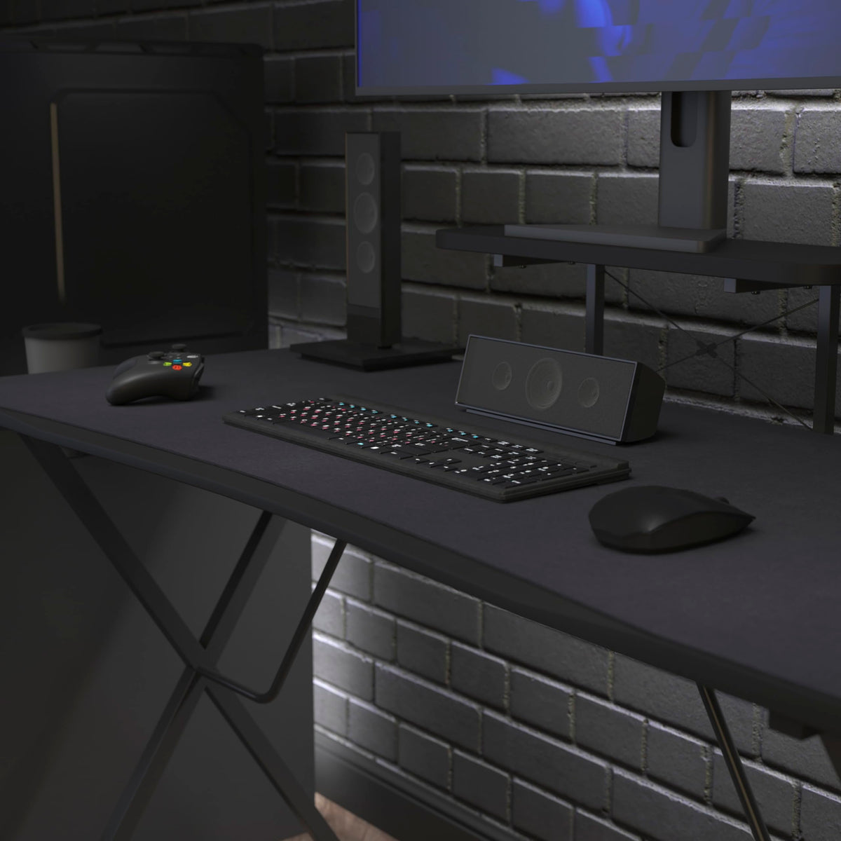 Flash Furniture 23.8L x 45.8W inches / Black / Classic Computers & Accessories