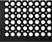 HUBERT Drainage Mat Heavy-Duty Black Rubber - 5'L x 3'W x 1/2 H