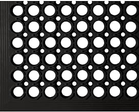 HUBERT Drainage Mat Heavy-Duty Black Rubber - 5'L x 3'W x 1/2 H