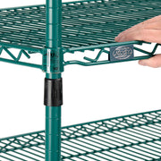 3 Shelf CART by Nexel – Alloy Steel, Green Epoxy, Model SC2436NG3