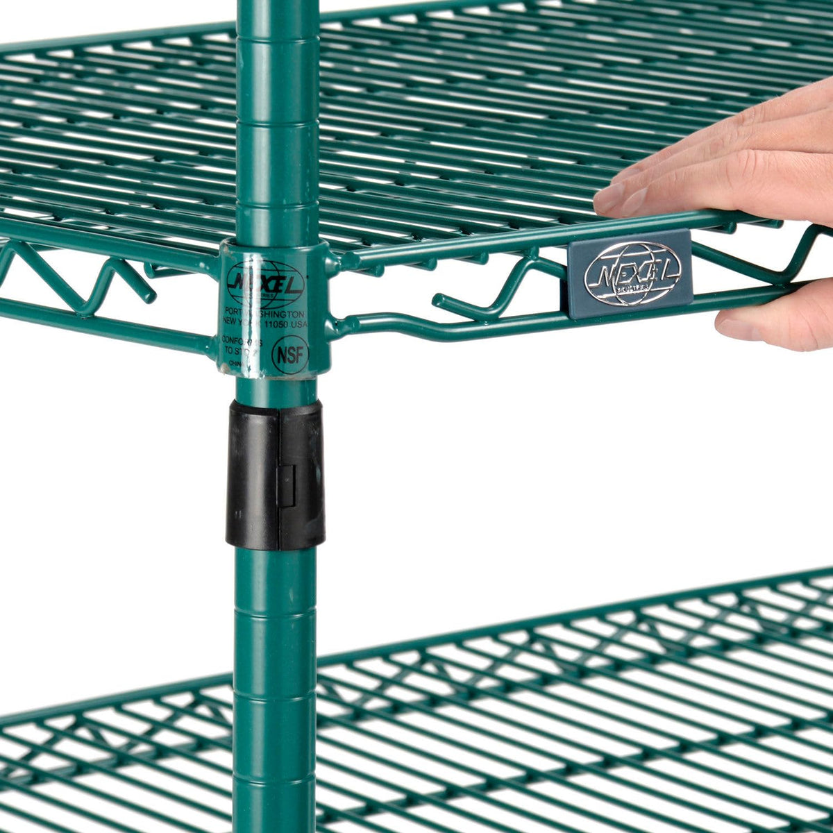 3 Shelf CART by Nexel – Alloy Steel, Green Epoxy, Model SC2436NG3