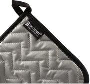 Silicone Pot Holder by San Jamar – Cotton/Silicone, Silver, Model 802SPH