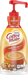 Nestle Coffee Mate Coffee Creamer, Hazelnut, Concentrated Liquid Pump Bottle, Non Dairy, No Refrigeration, 50.7 oz (Pack of 6)