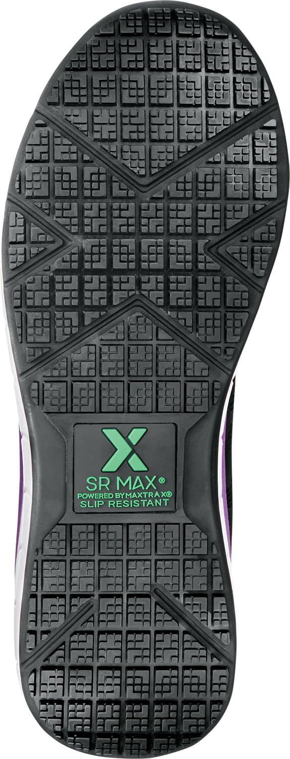 Womens Black/Purple Wake MaxTrax Soft Toe SRO Athletic 8.5 M by SR Max – 8.5, Black/Purple