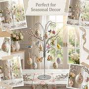 HOHIYA Metal Ornament Tree Stand, 20 Inch Height, Silver