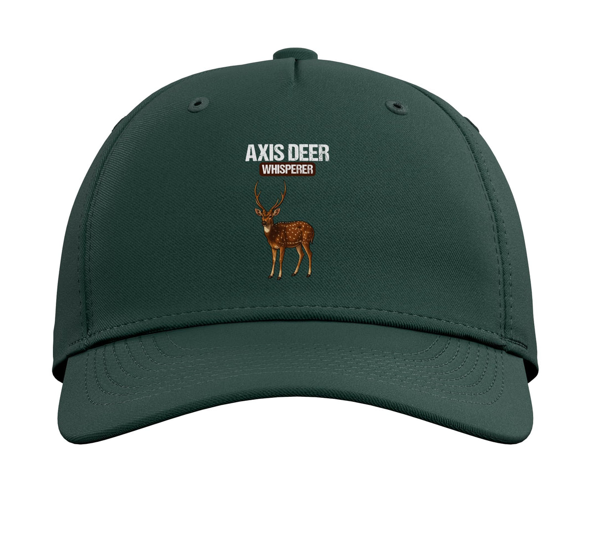 Chital Axis Deer Adjustable Printed Baseball Hat by Chital Axis Deer Lovers Shop – Cotton, Dark Green