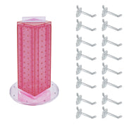 Azar Displays 2 inches x 4 inches x 13 inches / Pink / Pegboard + Hooks Pegboard Hooks