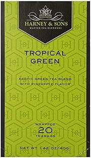 Harney & Sons Tea, Tropical Green, Prem, Pack of 6, Size - 20 BAG, Quantity - 1 Case
